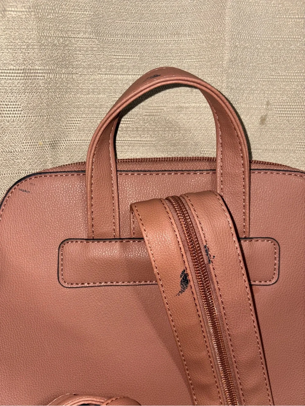 Seven Days, Dusty Rose Women's vegan Leather Backpack